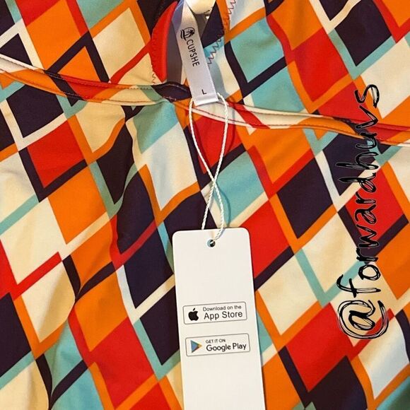 Cupshe Geometric Print One-Piece Swimsuit – Size Large - Picture 9 of 12